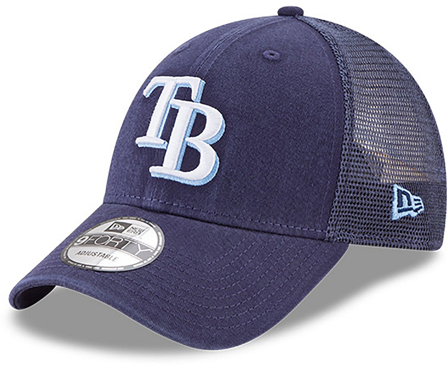 New Era Men's Tampa Bay Rays Team Adjustable 9FORTY Trucker Cap - view number 2