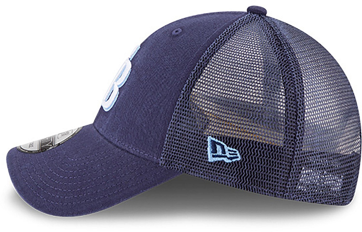 New Era Men's Tampa Bay Rays Team Adjustable 9FORTY Trucker Cap - view number 4