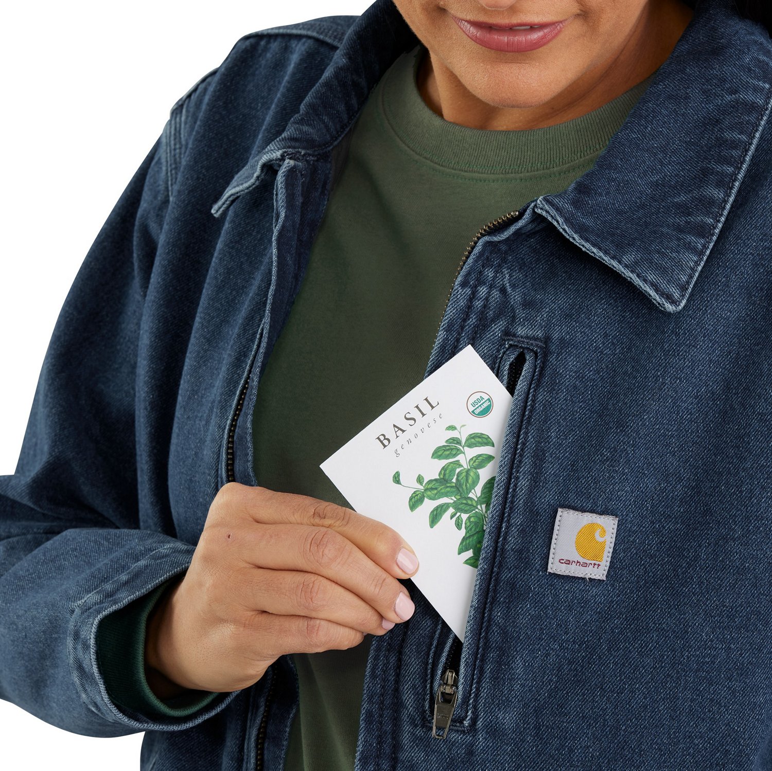 Carhartt Women's Loose Fit Denim Detroit Jacket - view number 5