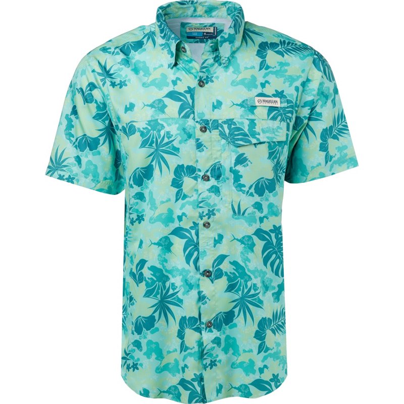Magellan Outdoors Men's Caddo Lake Fishing Shirt Hibiscus Camo, Small - Men's Fishing Tops at Academy Sports