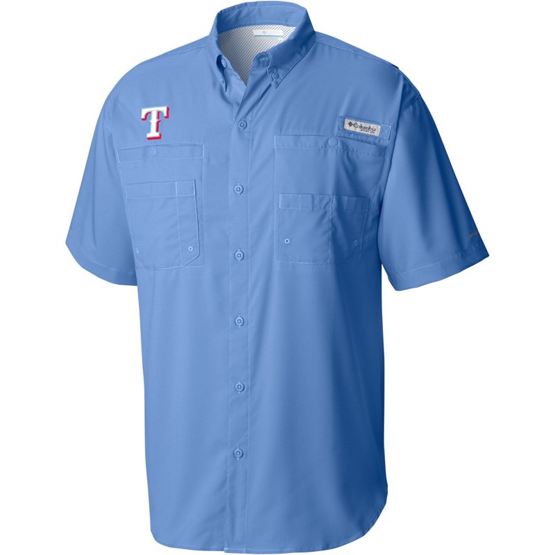 Columbia Sportswear Men's Texas Rangers Tamiami Short Sleeve Shirt