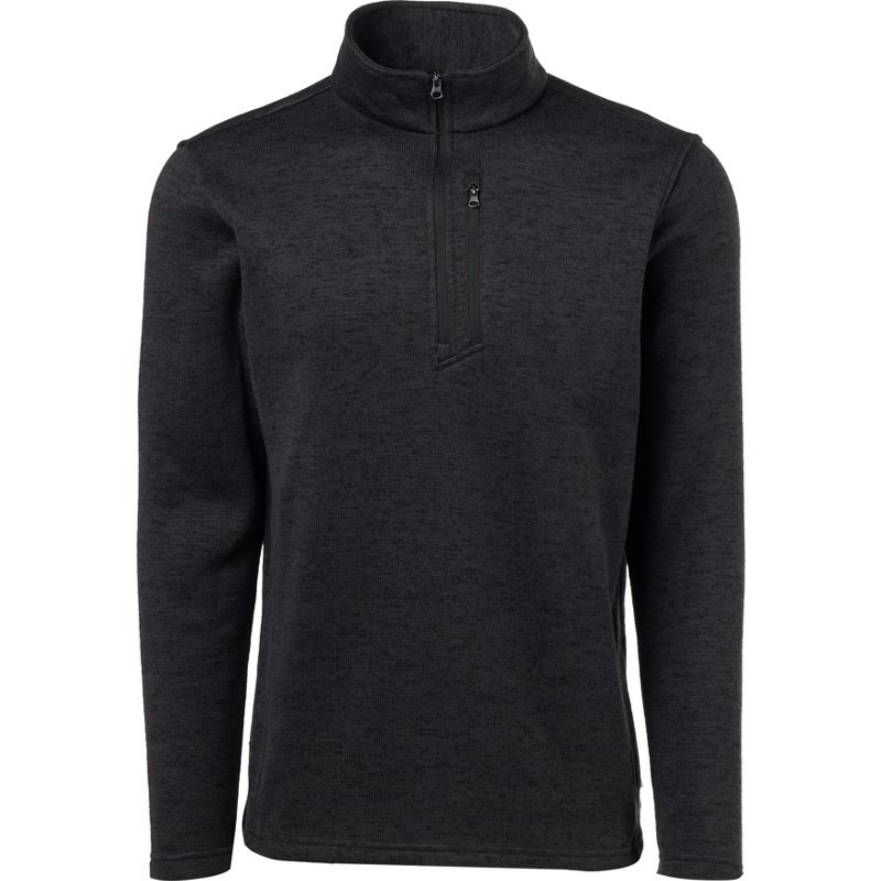 Magellan Outdoors Men's Hickory Canyon Slub Sweater Fleece 1/4 Zip Top Caviar Heather, 3X-Large - Men's Longsleeve Outdoor Tops at Academy Sports