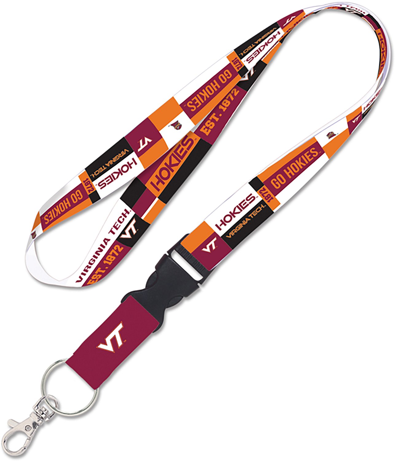 WinCraft Virginia Tech 1 in Colorblock Buckle Lanyard                                                                            - view number 1
