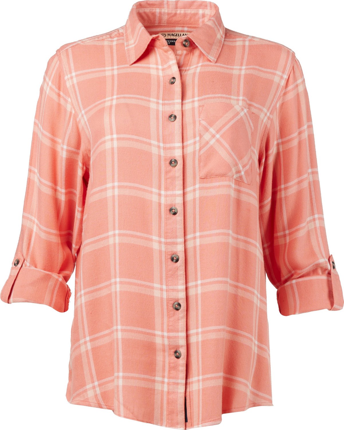 Magellan Outdoors Women's Willow Creek Plaid Long Sleeve Shirt