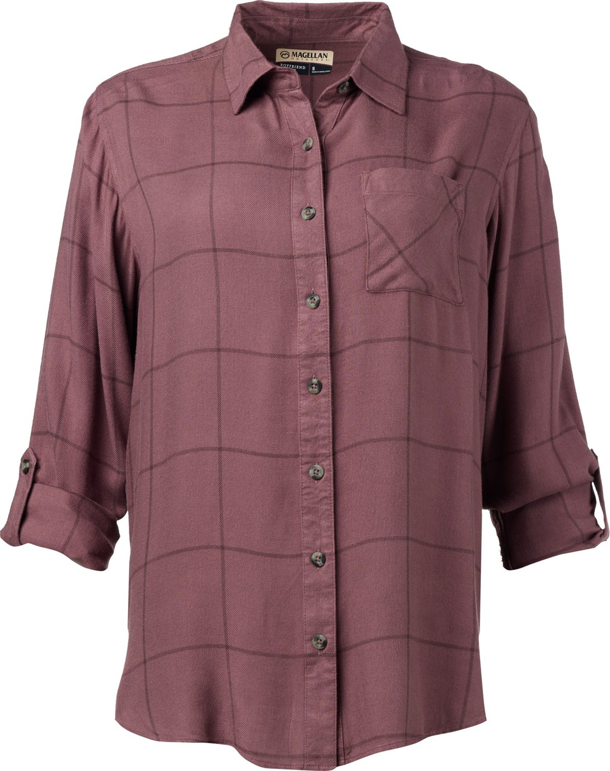 Magellan Outdoors Women's Willow Creek Plaid Long Sleeve Shirt - view number 3