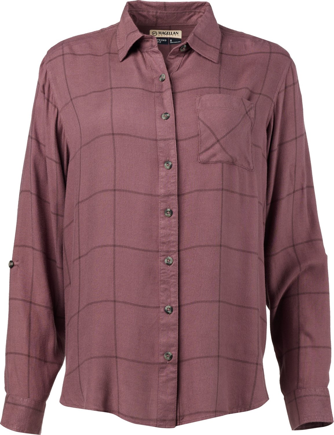 Magellan Outdoors Women's Willow Creek Plaid Long Sleeve Shirt - view number 5