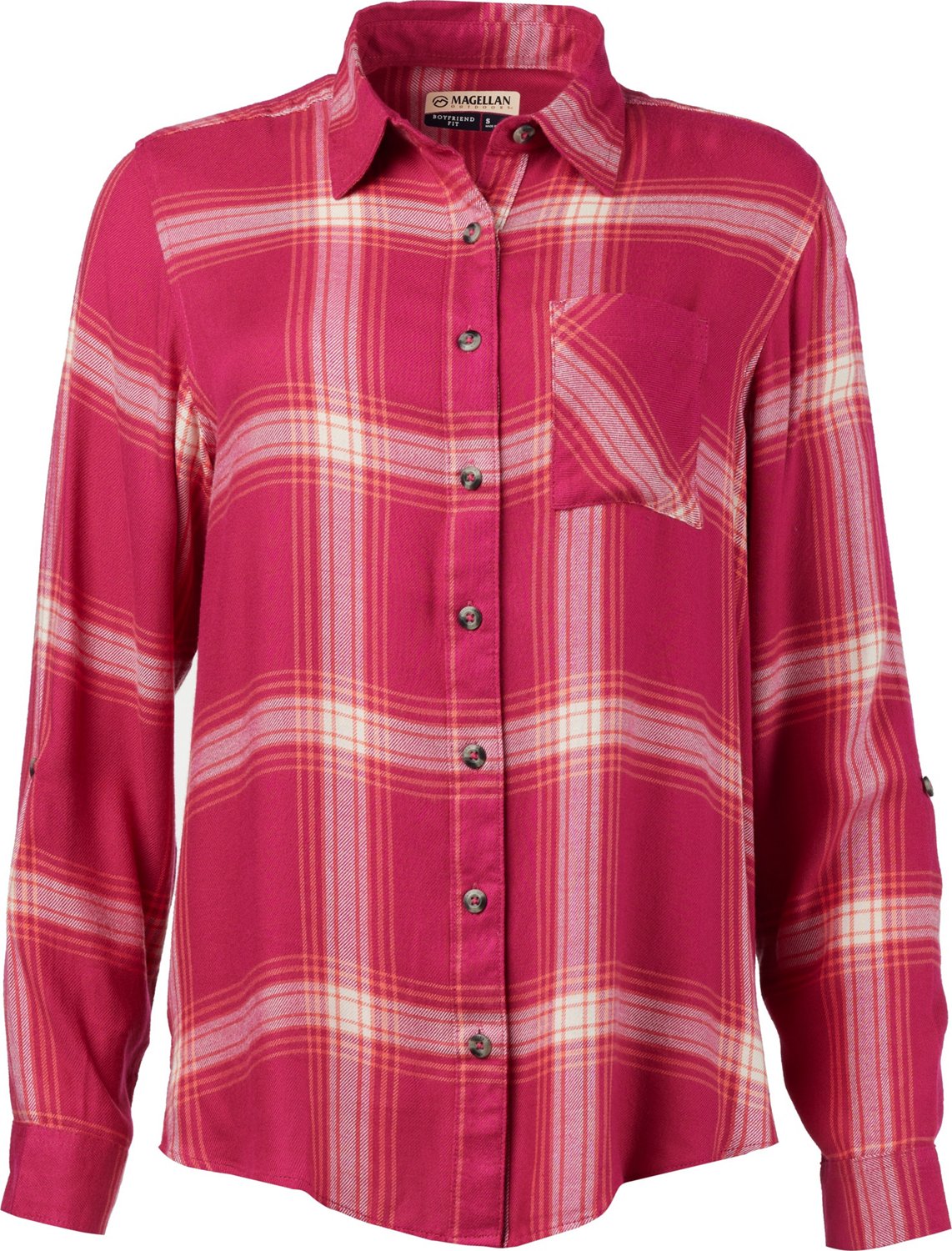 Magellan Outdoors Women's Willow Creek Plaid Long Sleeve Shirt - view number 3
