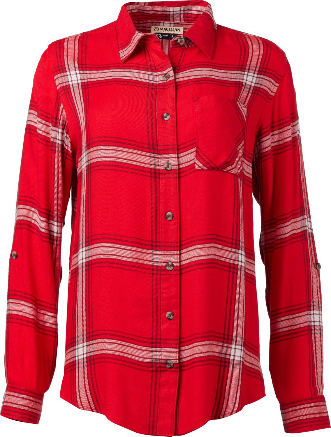 Magellan Outdoors Women's Willow Creek Plaid Long Sleeve Shirt - view number 3