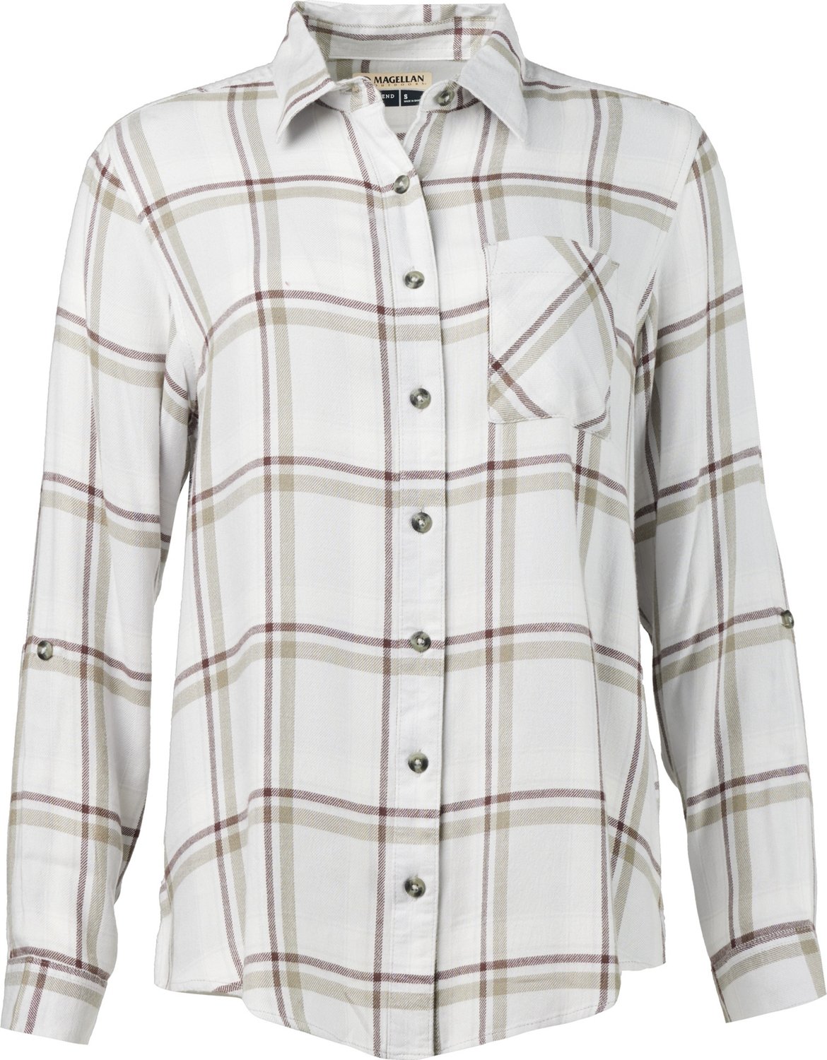 Magellan Outdoors Women's Willow Creek Plaid Long Sleeve Shirt - view number 3