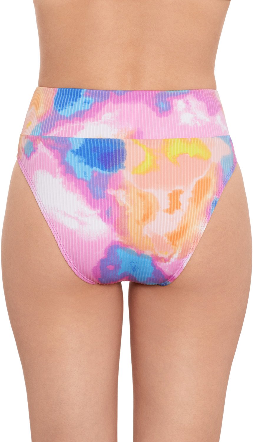 Salt + Cove Juniors' Tie-Dye Wide Band High-Waisted Swim Bottoms - view number 2