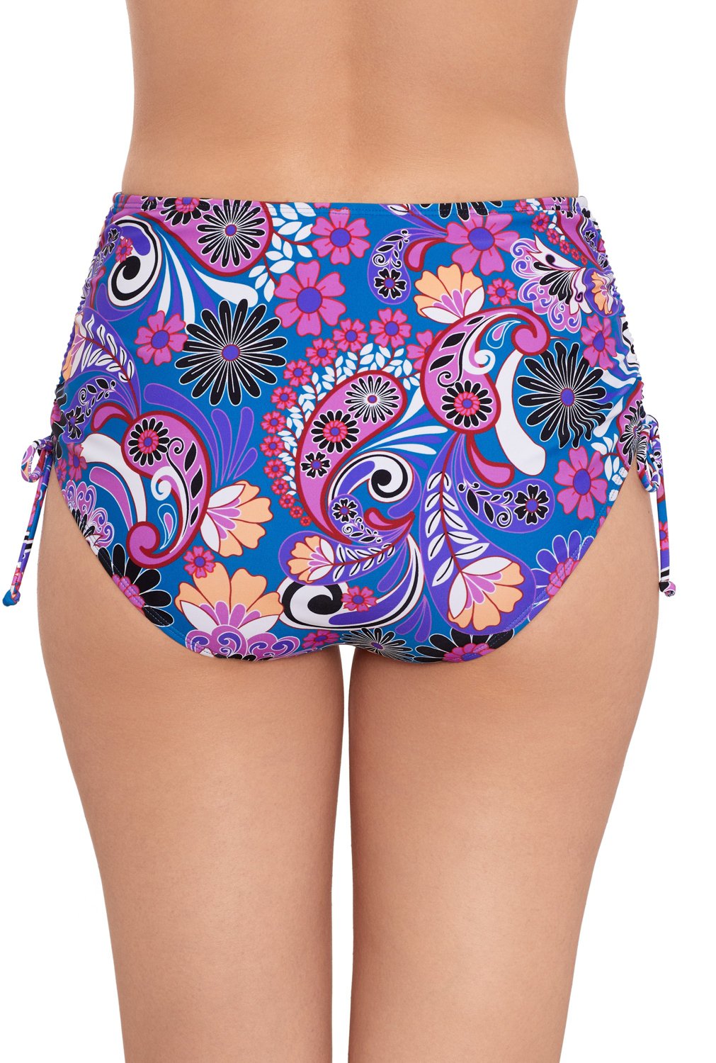 Salt + Cove Juniors' Retro Print Shirred Side High-Waisted Swim Bottoms - view number 2