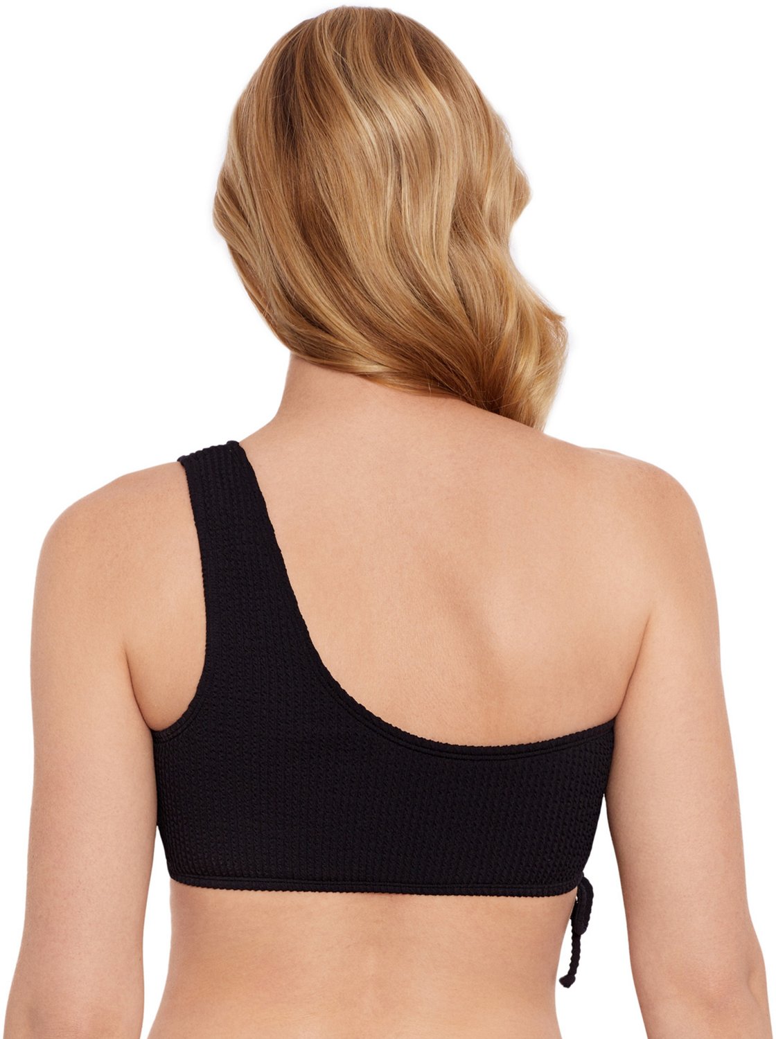 Salt + Cove Juniors' Solid 1-Shoulder Swim Top with Tie