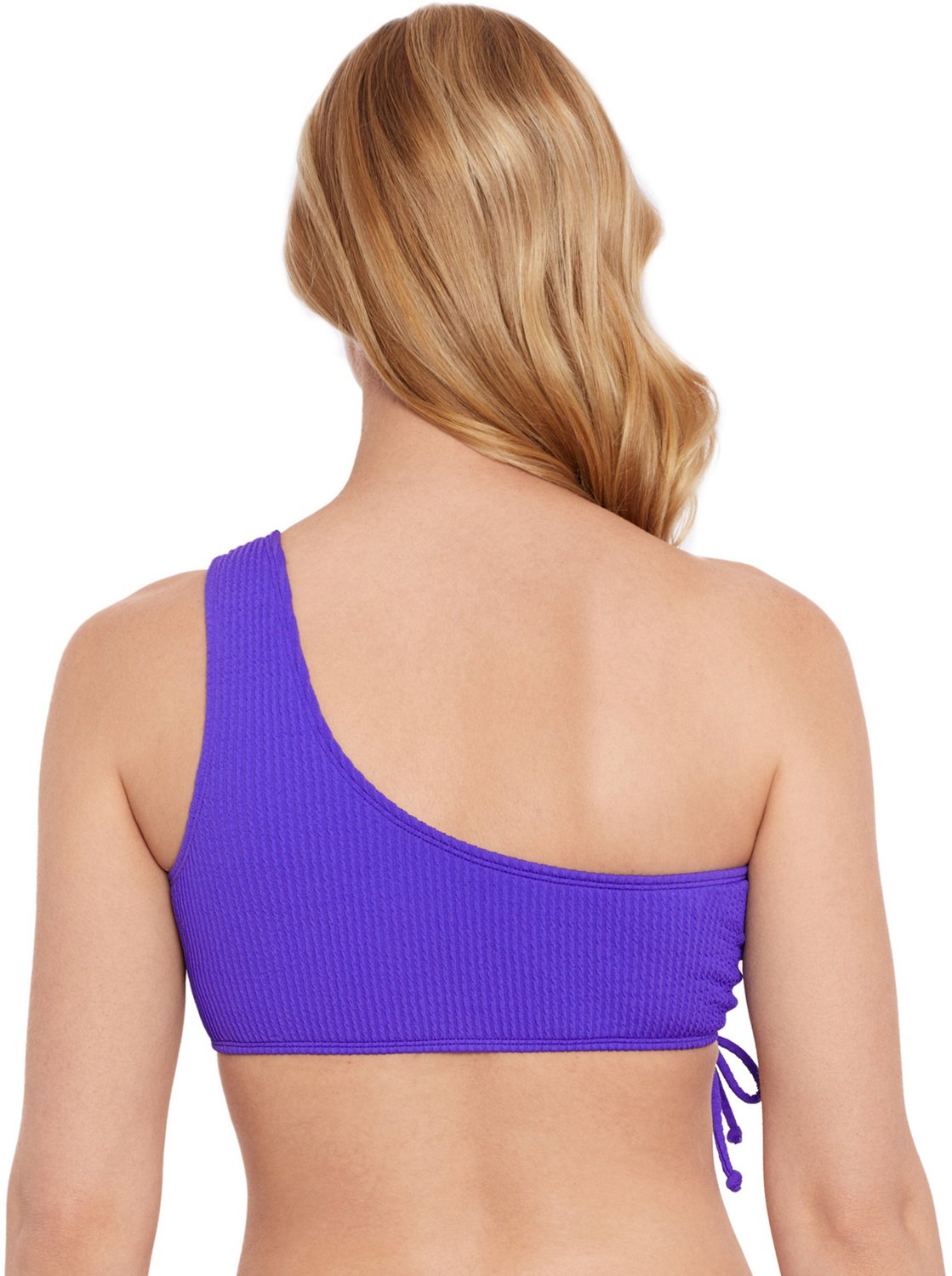 Salt + Cove Juniors' Solid 1-Shoulder Swim Top with Tie - view number 2