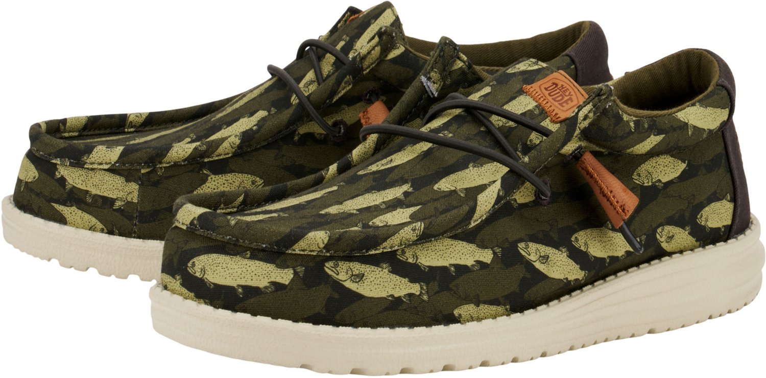 HEYDUDE Boys' Wally Fish Camo Shoes - view number 2
