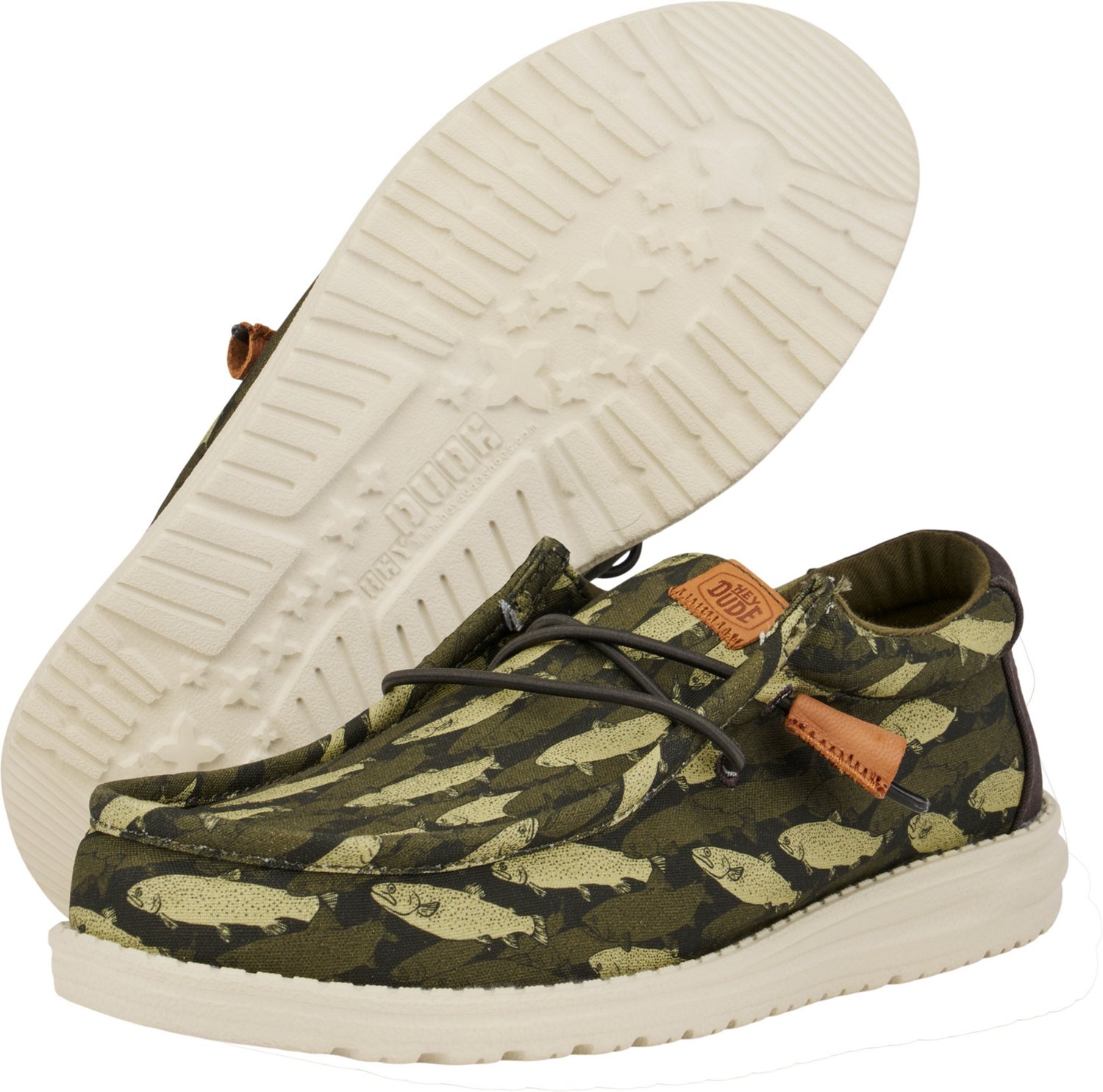 HEYDUDE Boys' Wally Fish Camo Shoes - view number 6