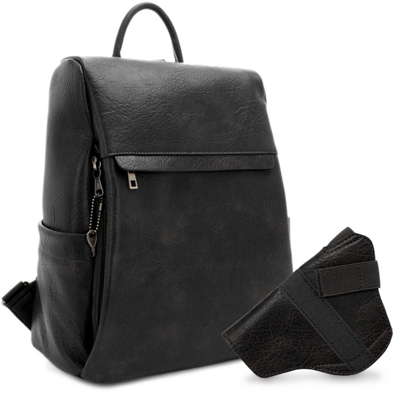 Jessie & James Sierra Full Sized Lock and Key Concealed Carry Backpack Purse Black - Gun Cases And Racks at Academy Sports