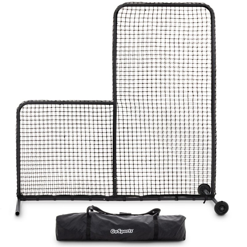 GoSports Pro 7 ft x 7 ft L-Screen Black - Baseball/Softball Accessories at Academy Sports