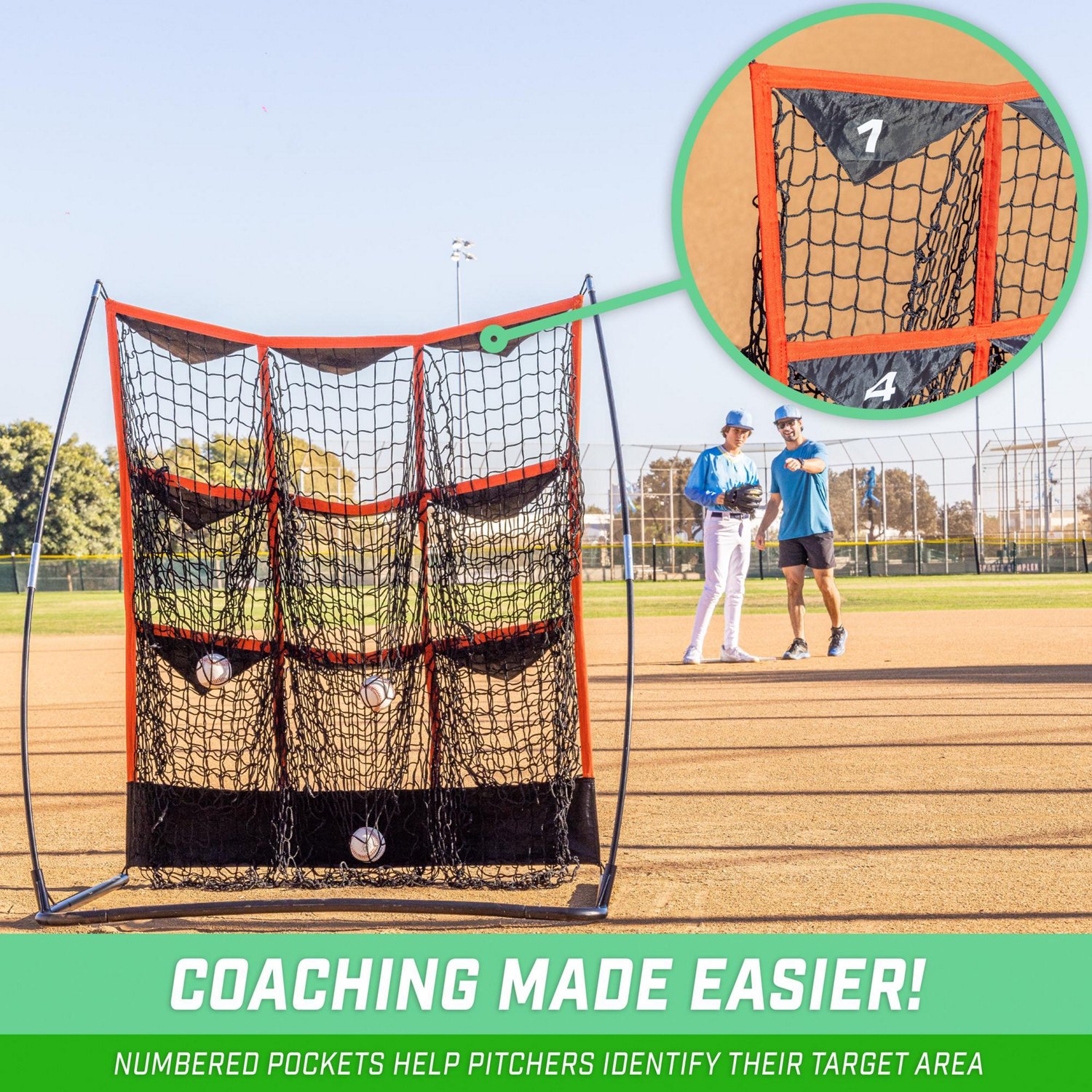 GoSports 9 Pocket Strike Zone Pitching Net                                                                                       - view number 3