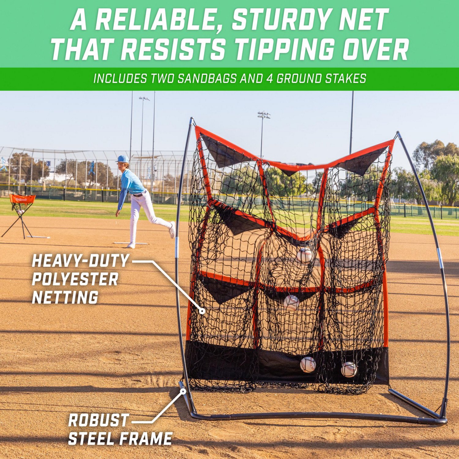 GoSports 9 Pocket Strike Zone Pitching Net                                                                                       - view number 4