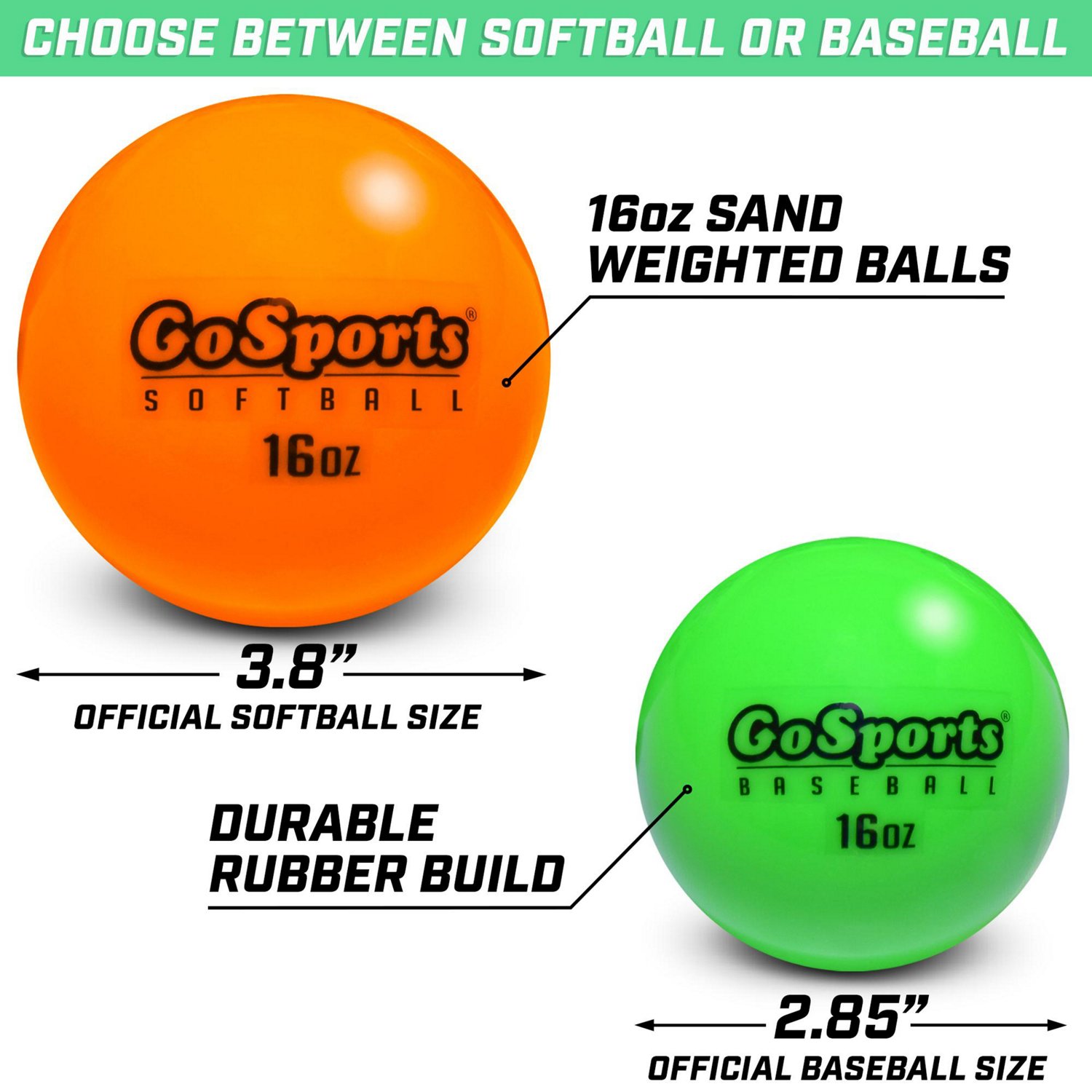 GoSports Weighted Softballs 6-Pack - view number 2