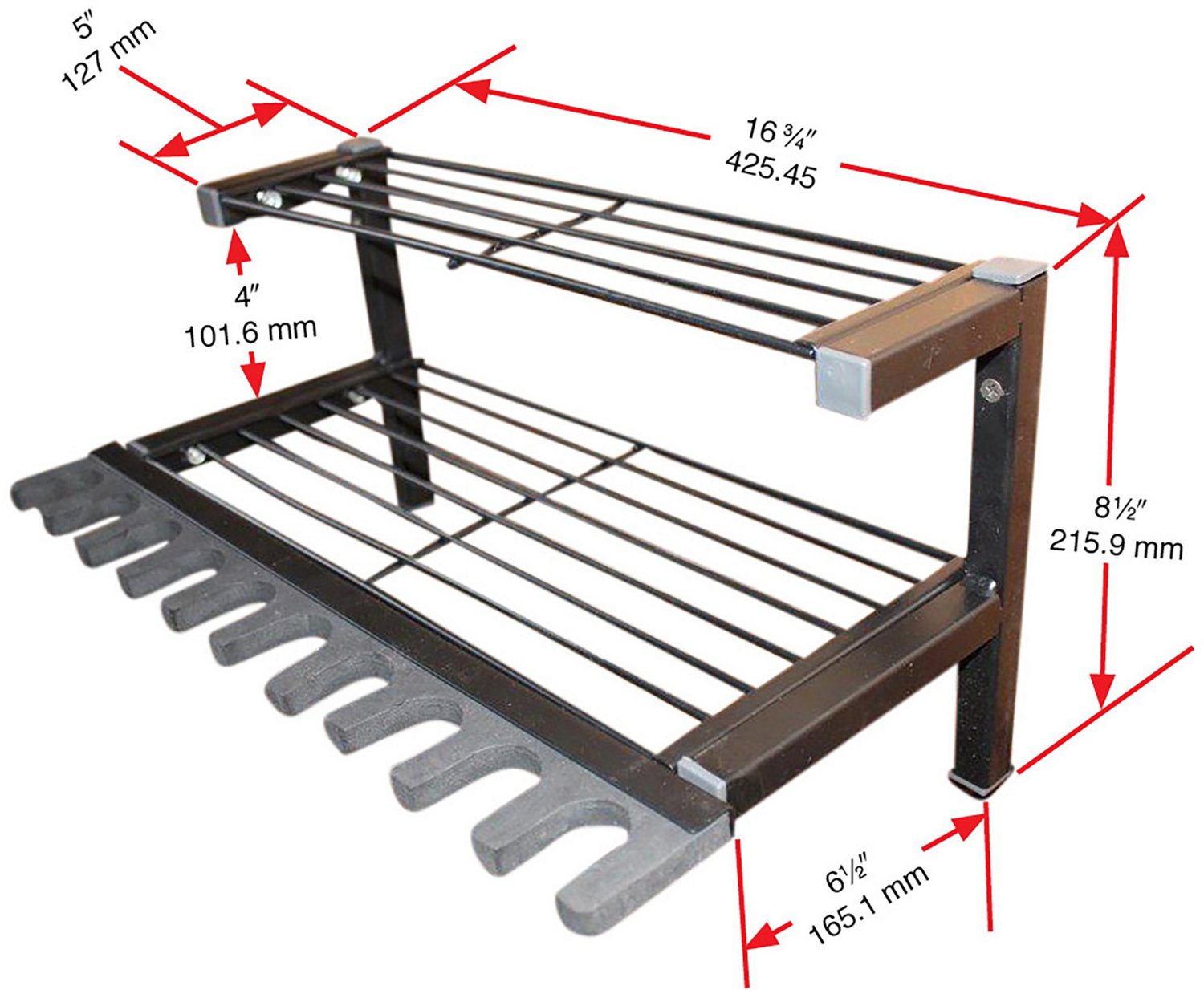 Hyskore 10 Gun Wall Mount Gun & Gear Rack - view number 4