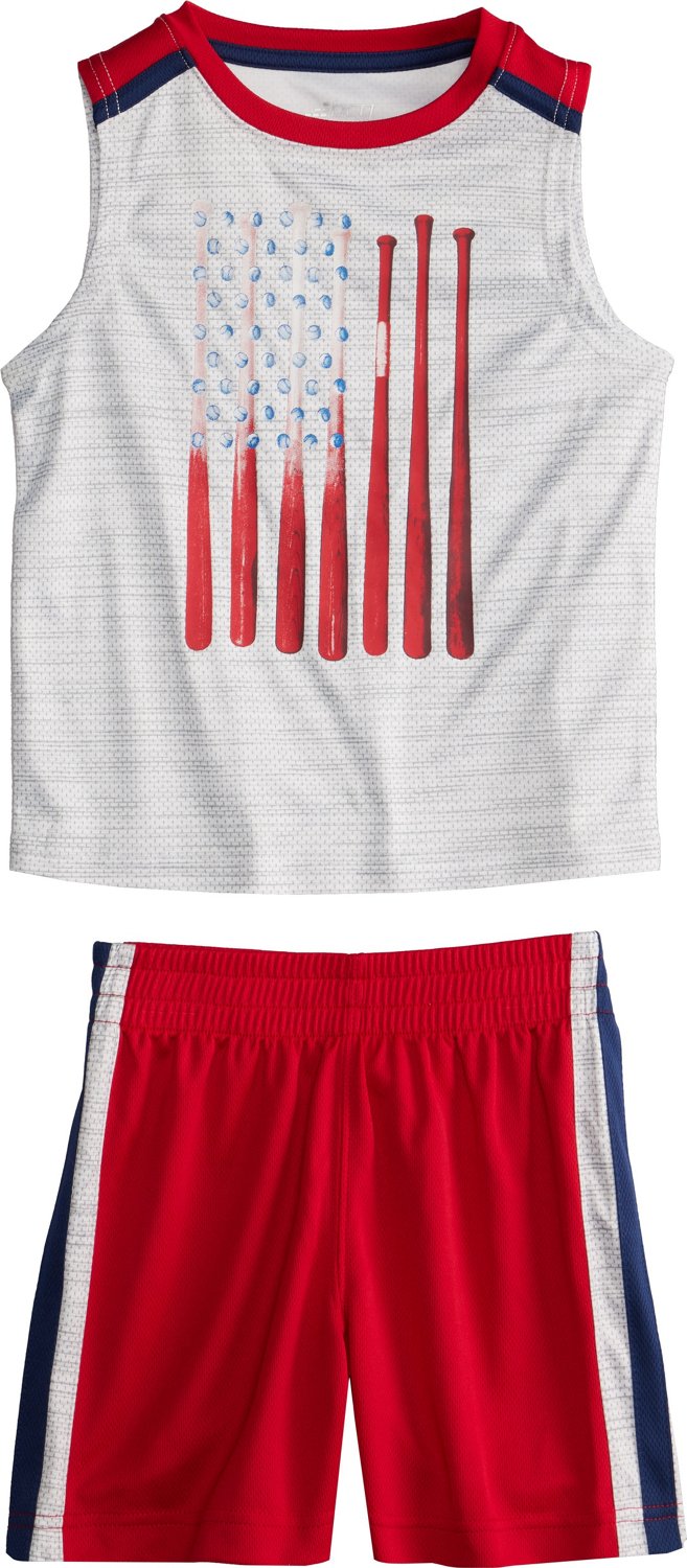 BCG Boys Toddler USA Baseball Tank Set