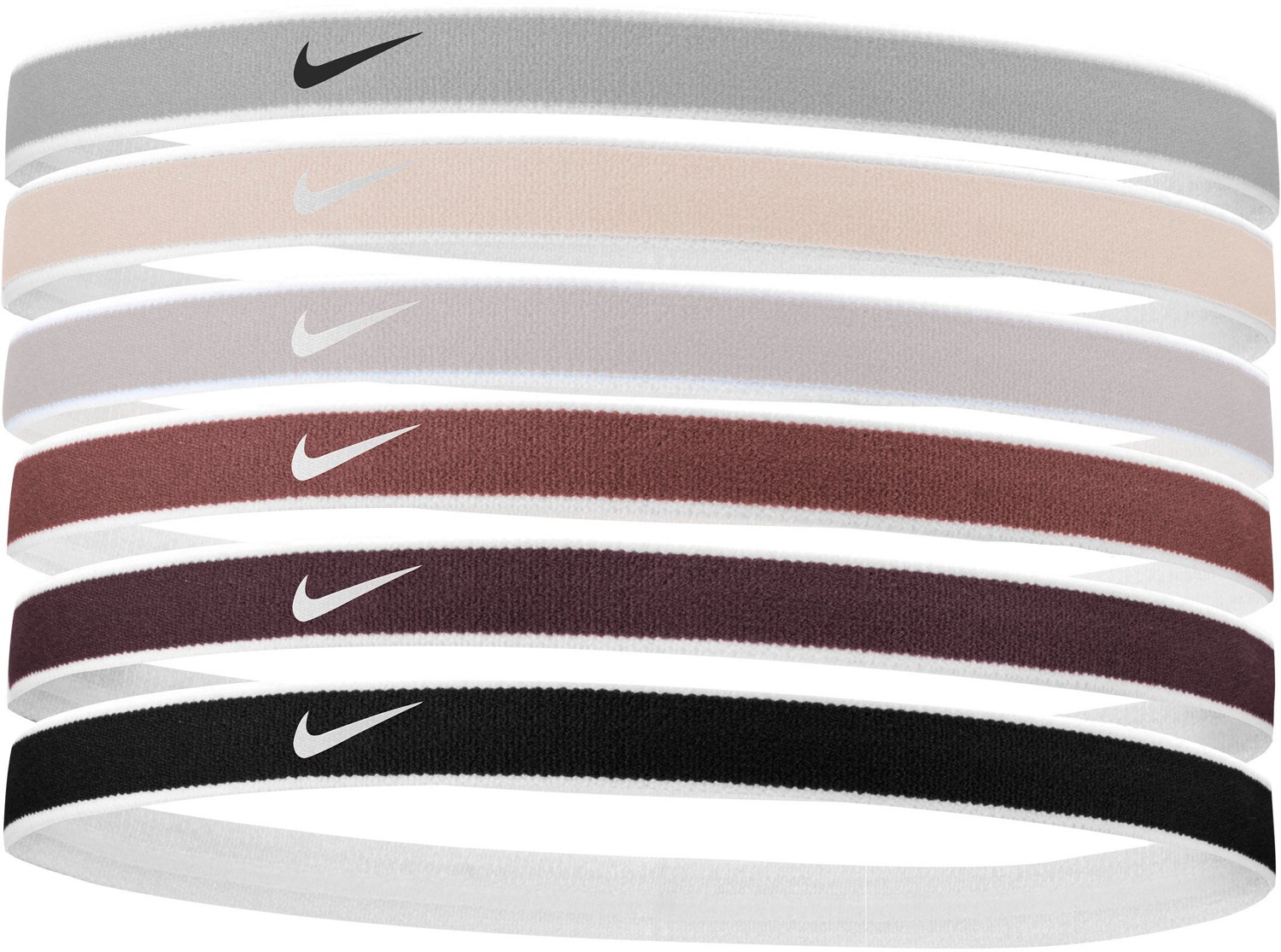 Nike Women s Tipped Swoosh Sport 2.0 Headbands 6 Pack Academy