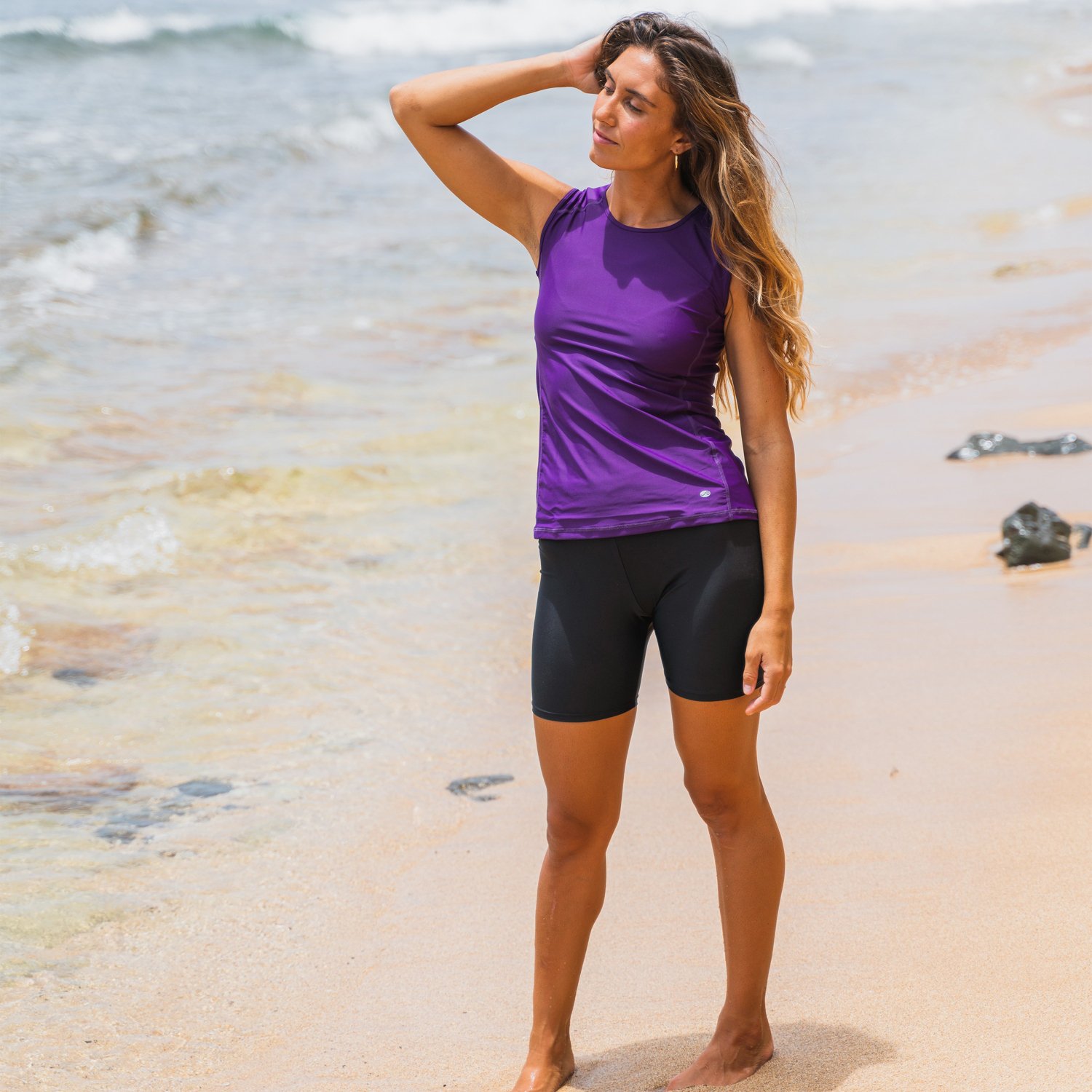 Calypsa Women's Mid-Thigh Swim Shorts