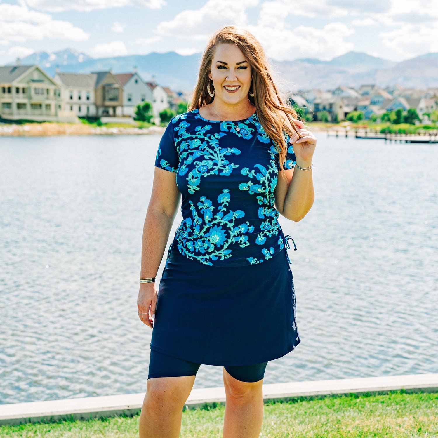 Calypsa Women's Adele Plus Size Swim Top - view number 3