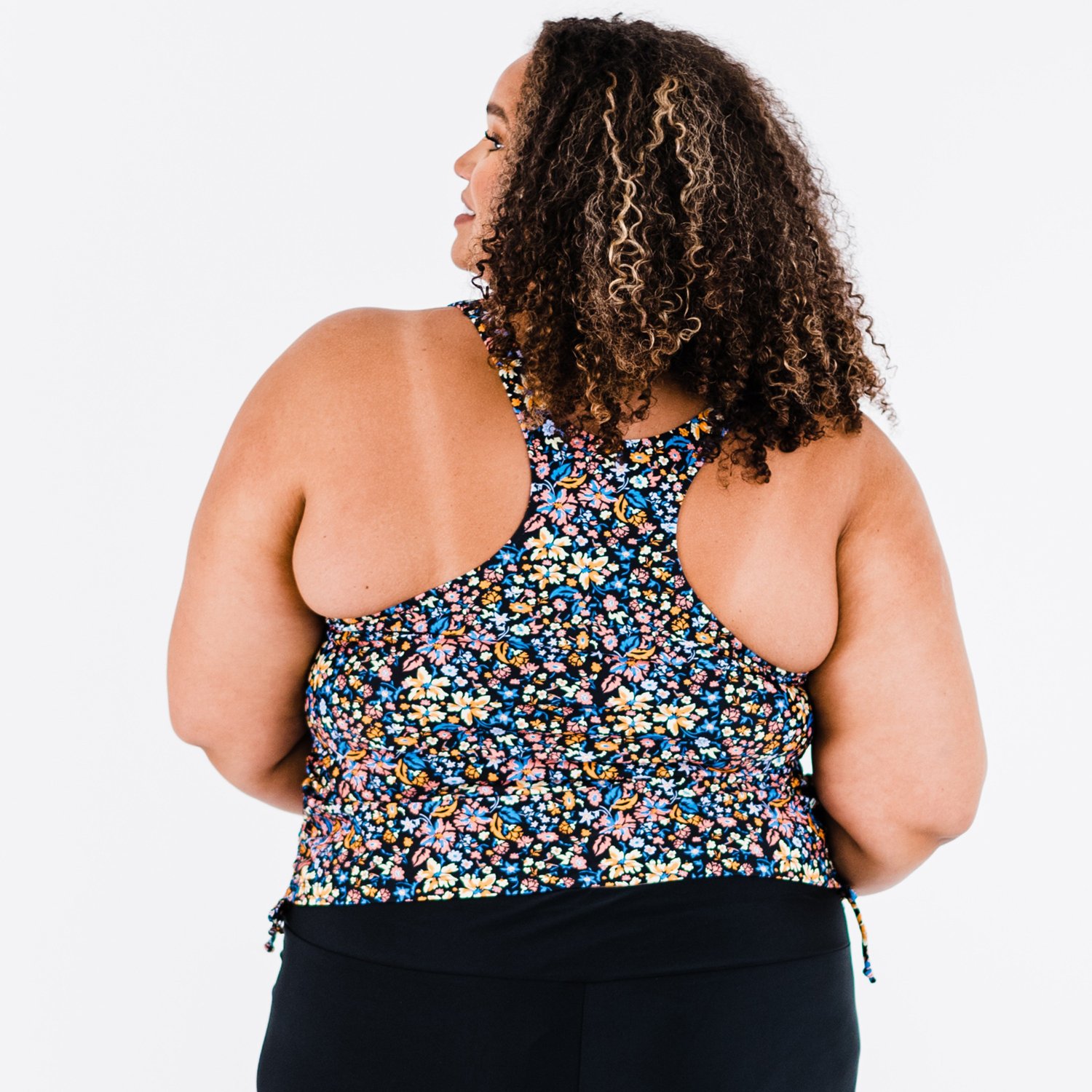 Calypsa Women's Maya Tankini Plus-Size Swim Top with Removable Cups - view number 2