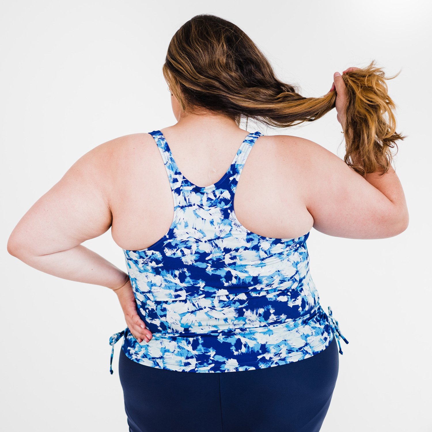 Calypsa Women's Maya Tankini Plus-Size Swim Top with Removable Cups - view number 2