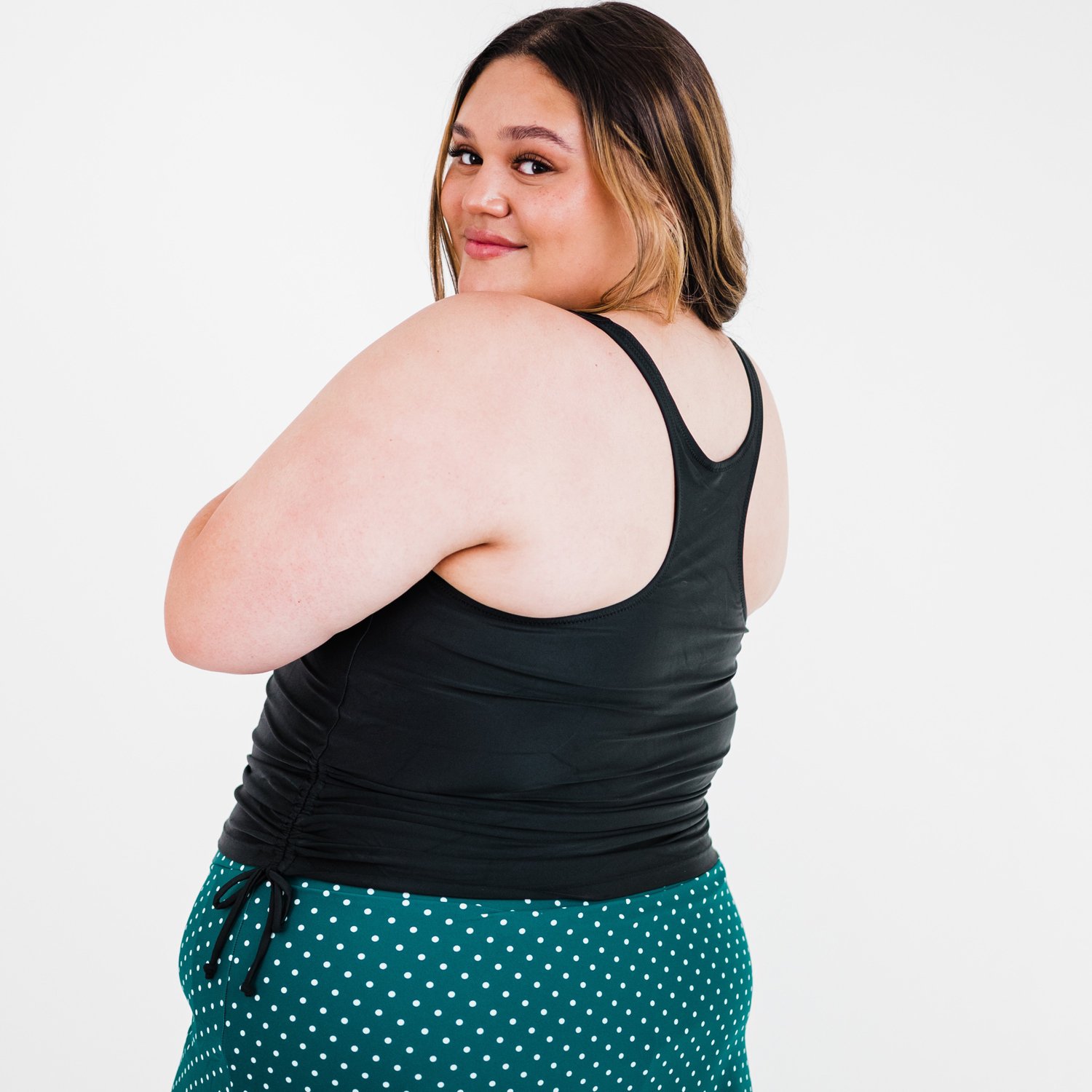 Calypsa Women's Maya Tankini Plus-Size Swim Top with Removable Cups - view number 3