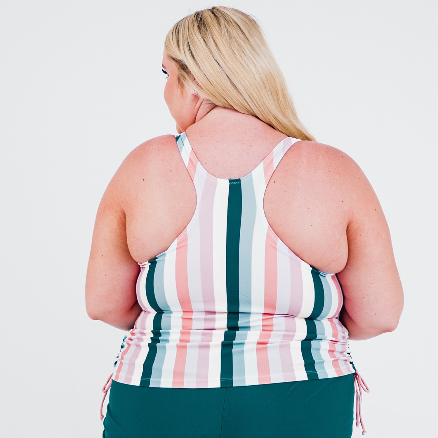 Calypsa Women's Maya Tankini Plus-Size Swim Top with Removable Cups - view number 2