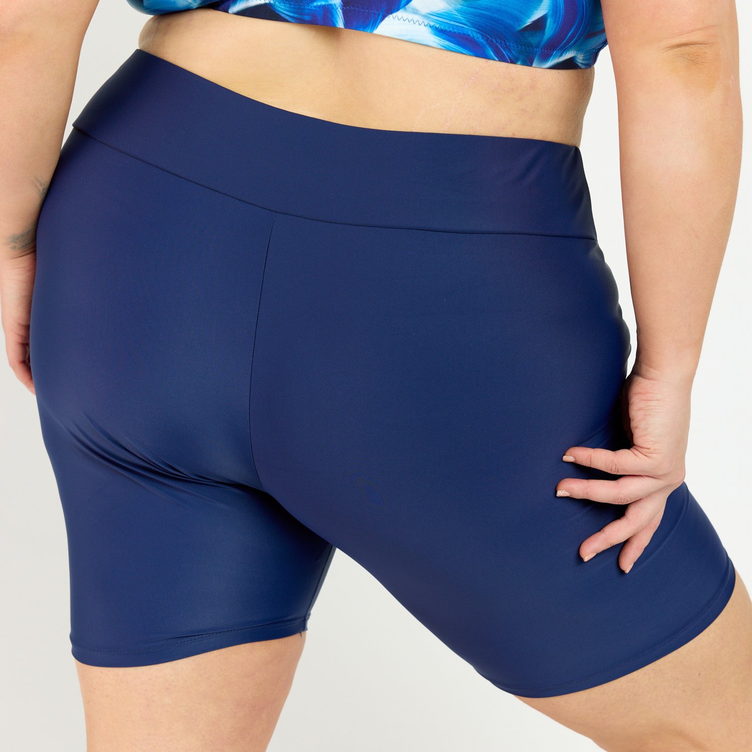 Calypsa Women's Mid-Thigh Plus-Size Swim Shorts - view number 2