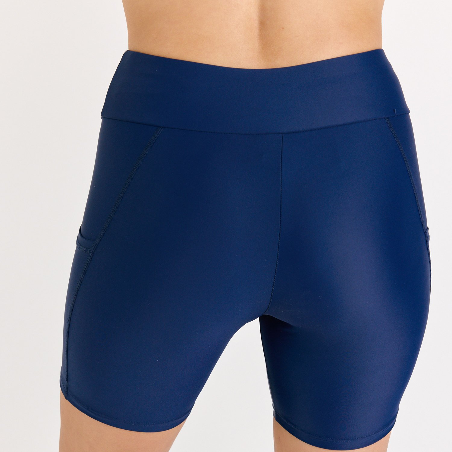 Calypsa Women's Mid-Thigh Plus-Size Swim Shorts with Pockets - view number 2