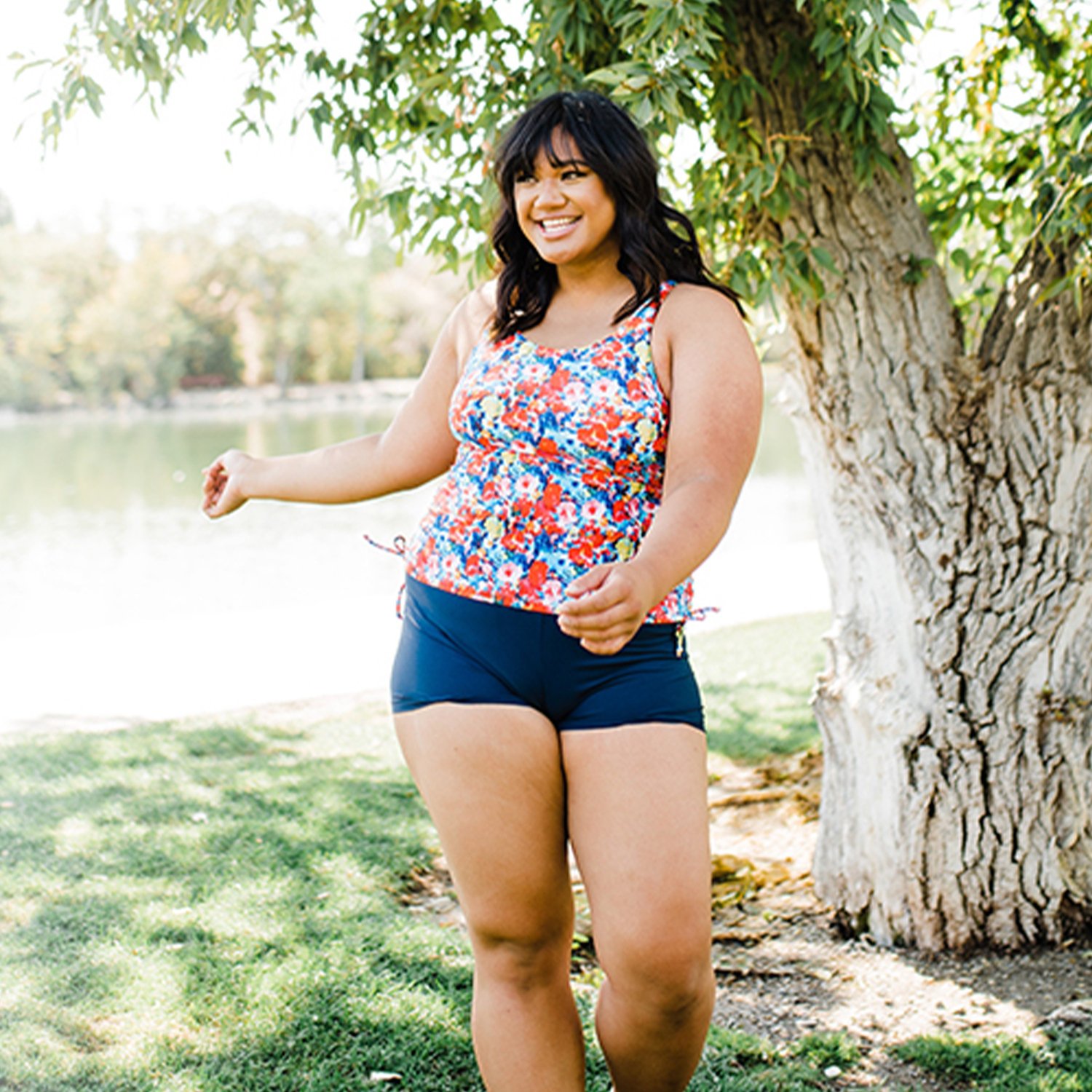 Calypsa Women's Plus Size Swim Shorts - view number 4