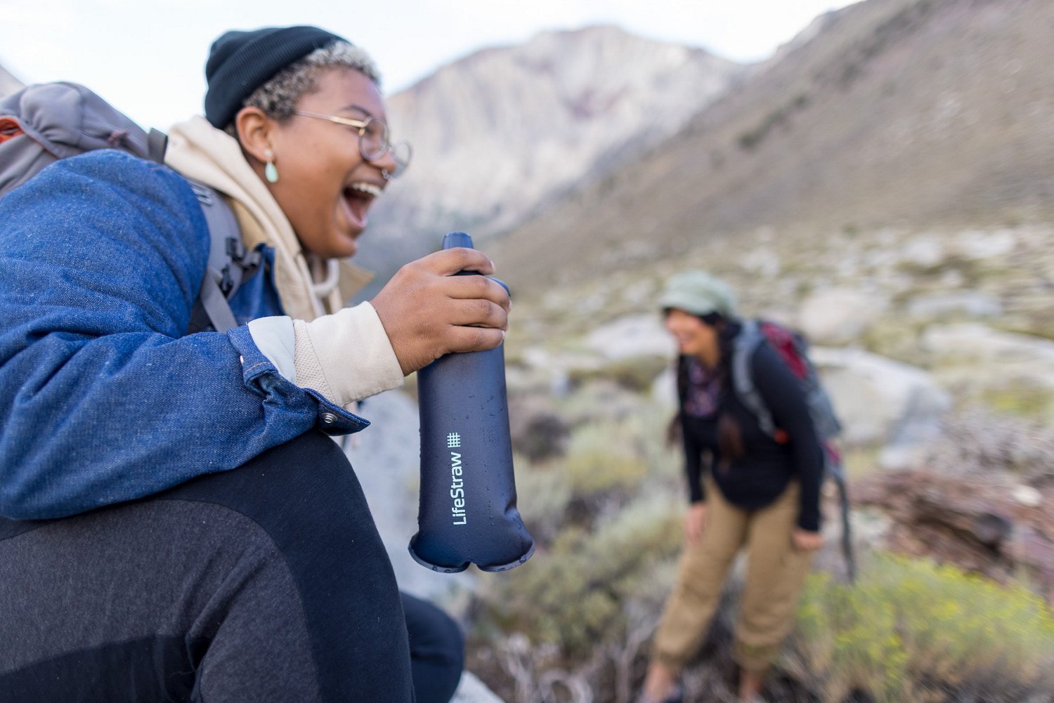 LifeStraw Peak Series Collapsible Squeeze Water Bottle 1L Filter System - view number 5