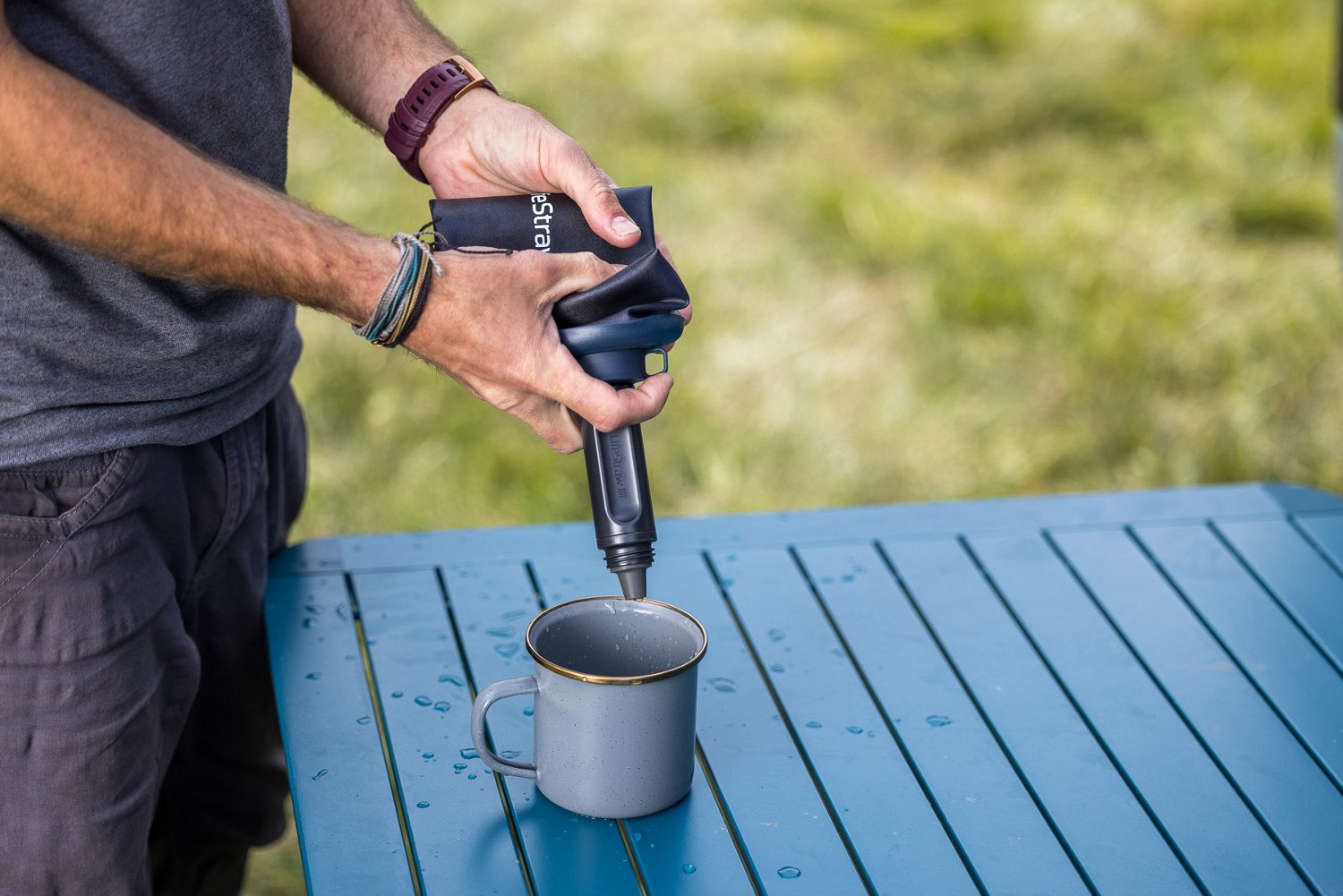 LifeStraw Peak Series Collapsible Squeeze Water Bottle 1L Filter System - view number 6