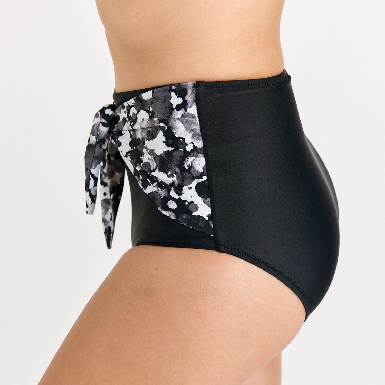 Calypsa Women's High-Waisted Bikini Bottom with Front Tie - view number 3