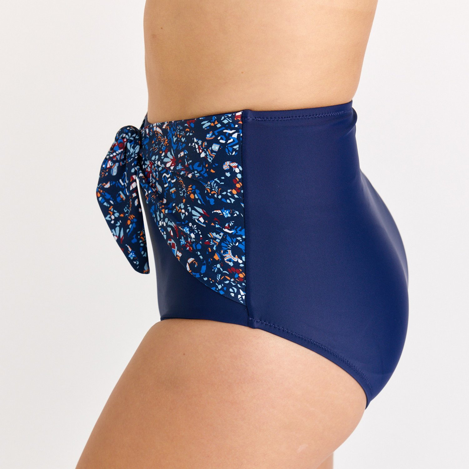 Calypsa Women's High-Waisted Bikini Bottom with Front Tie - view number 3