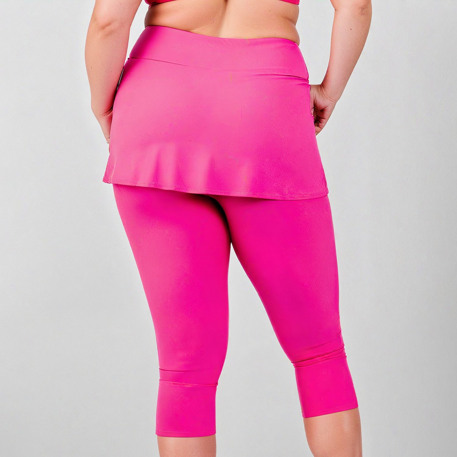 Calypsa Women's Skirted Plus Size Swim Capri Pants - view number 2