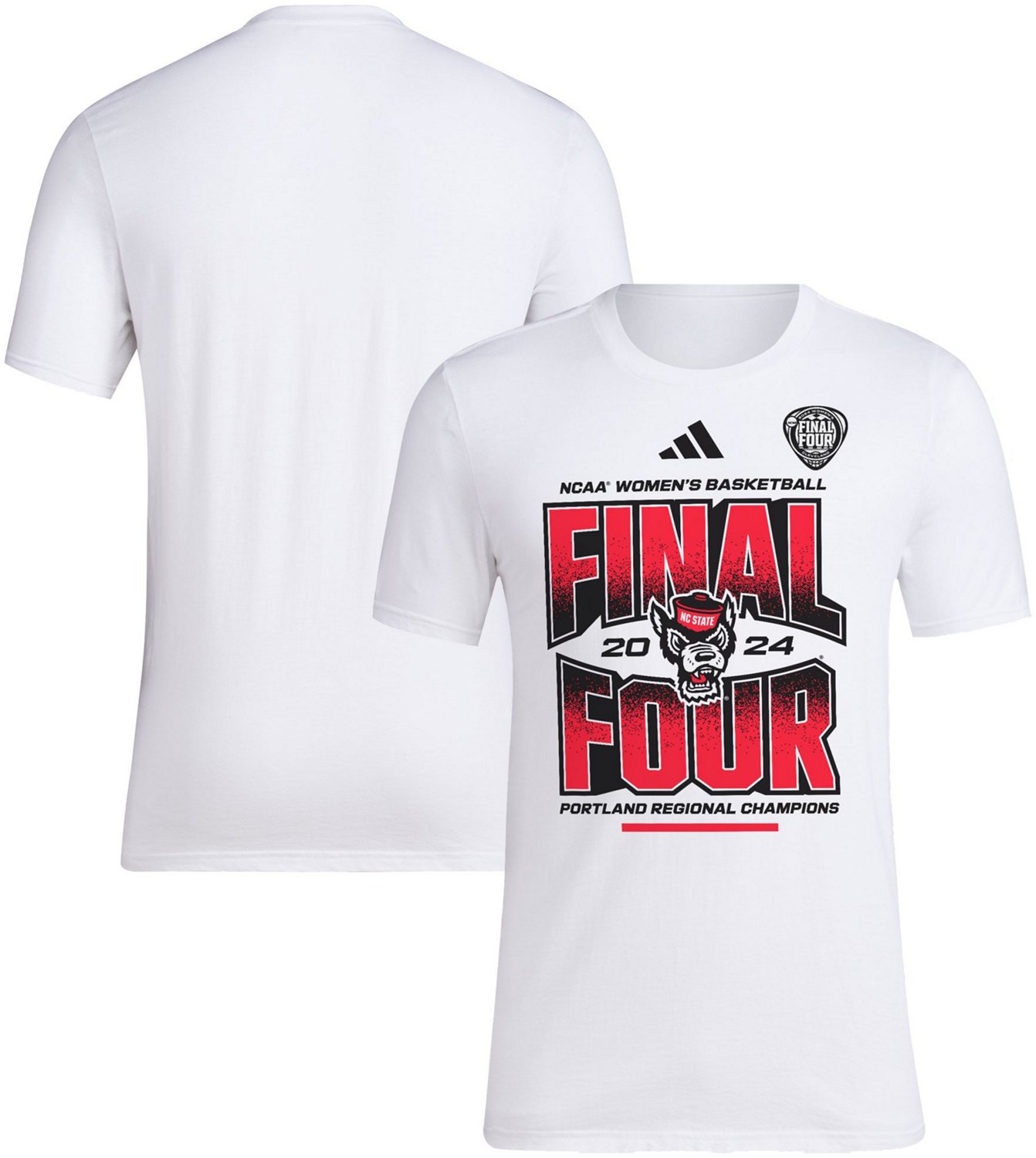 Adidas NC State Wolfpack 2024 NCAA Women's Basketball Tournament March Madness Final Four Locker Room T-Shirt