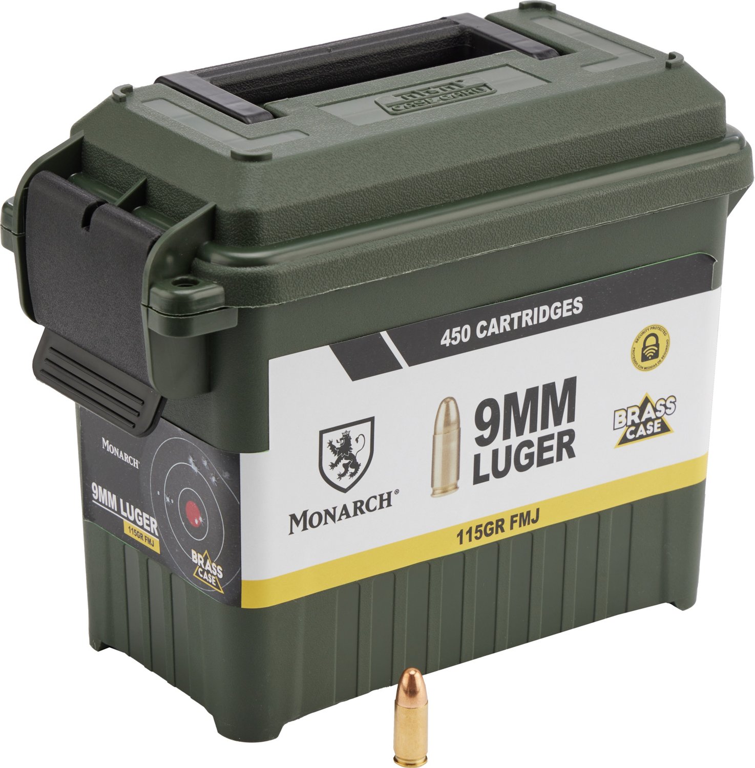 Monarch 9mm Luger 115-Grain FMJ Centerfire Ammunition - 450 Rounds
