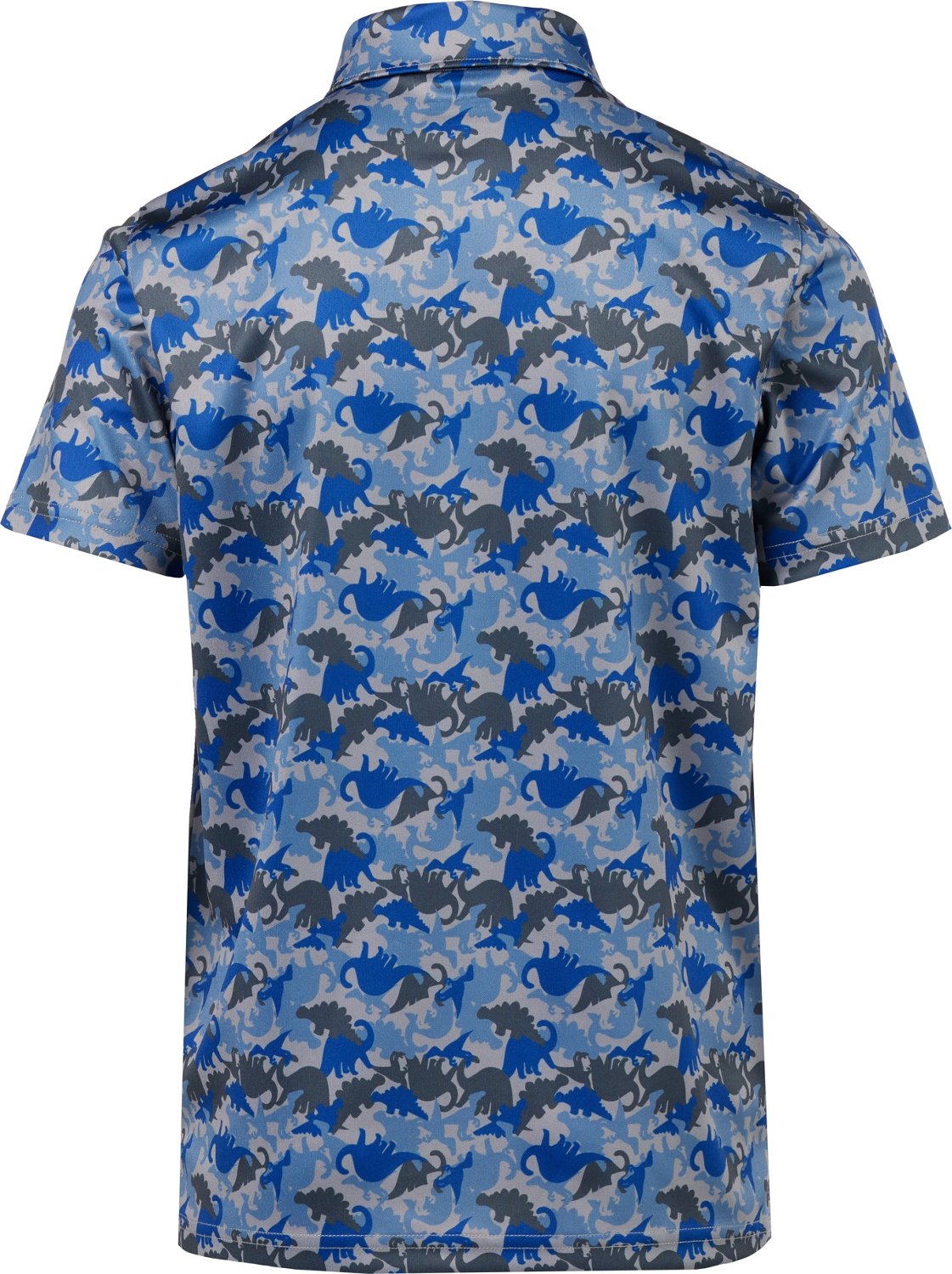 BCG Boys' Golf Dino Camo Print Short Sleeve Polo Shirt - view number 2