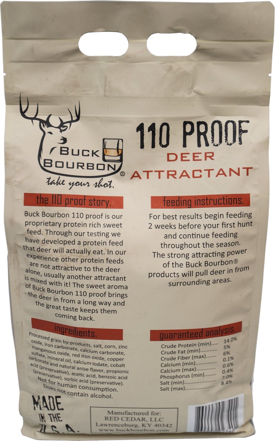 Buck Bourbon 110 Proof Deer Attractant 8 lb Bag - view number 3