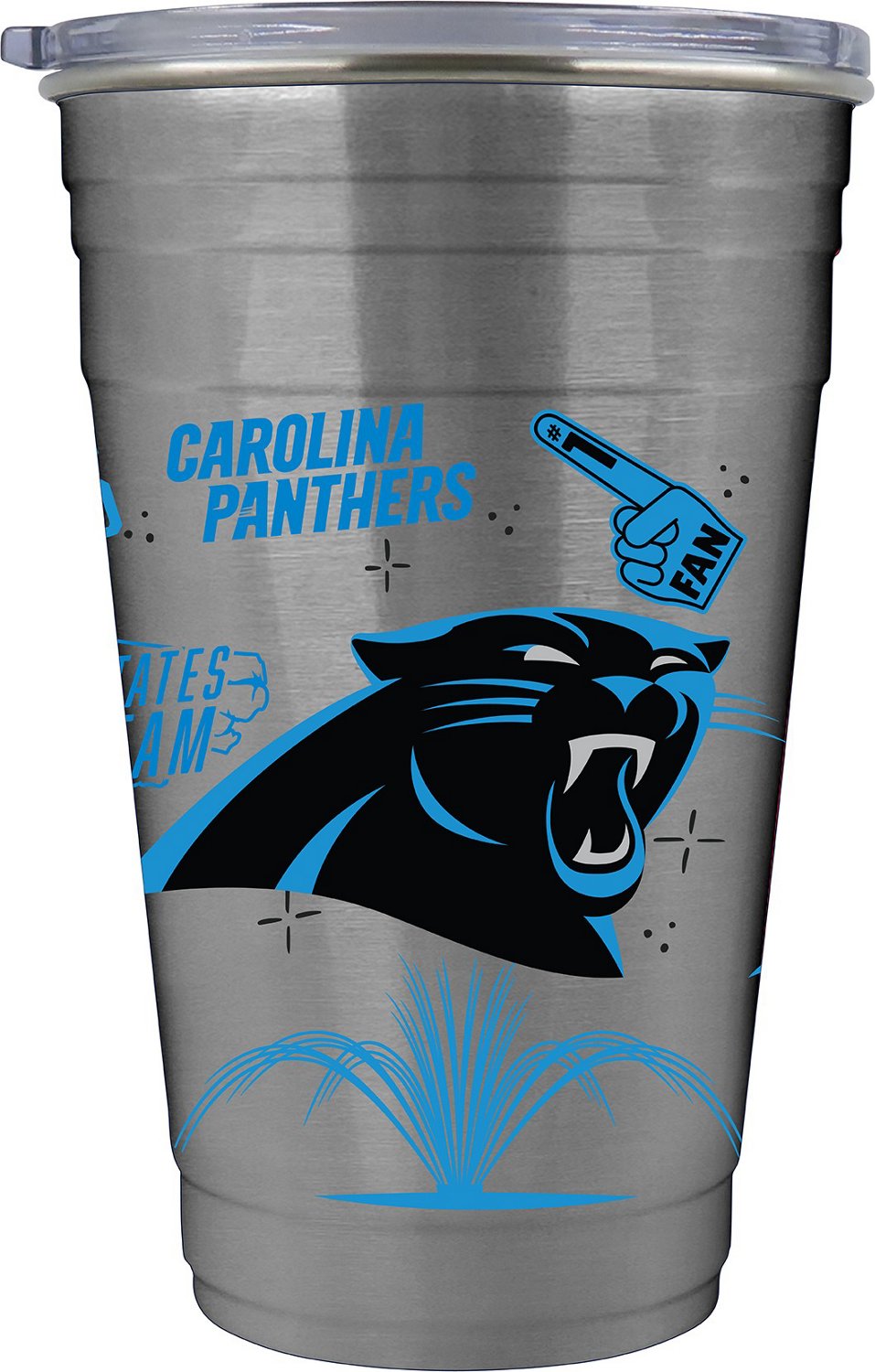 Great American Products Panthers 22 oz Alternate Color Tailgater Travel Tumbler