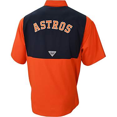 Columbia Sportswear Men's Houston Astros Wordmark Tamiami Shirt                                                                 