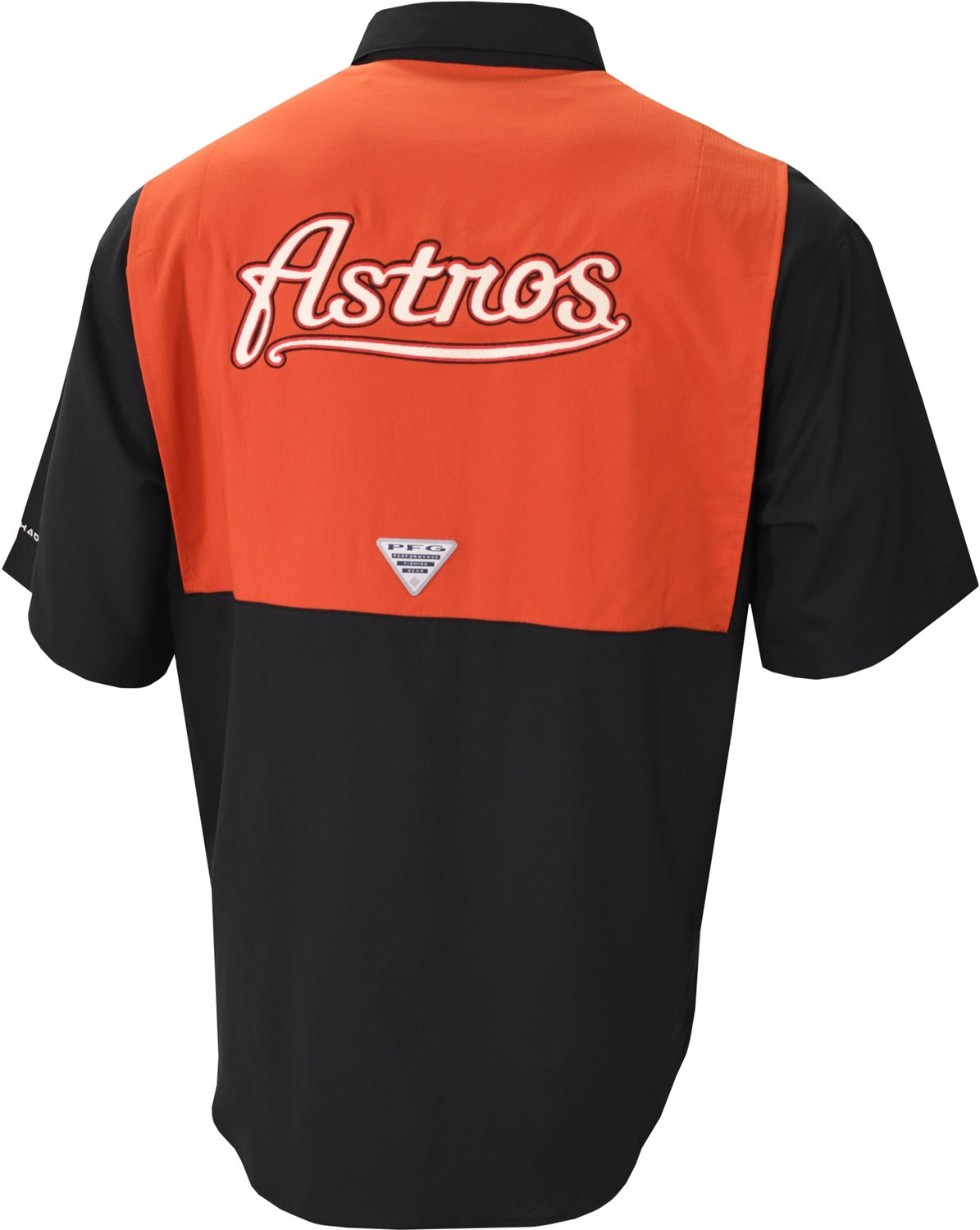 Columbia Sportswear Men's Houston Astros Rainbow Tamiami Short Sleeve Shirt