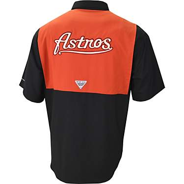 Columbia Sportswear Men's Houston Astros Cooperstown '00 Tamiami Short Sleeve Shirt                                             