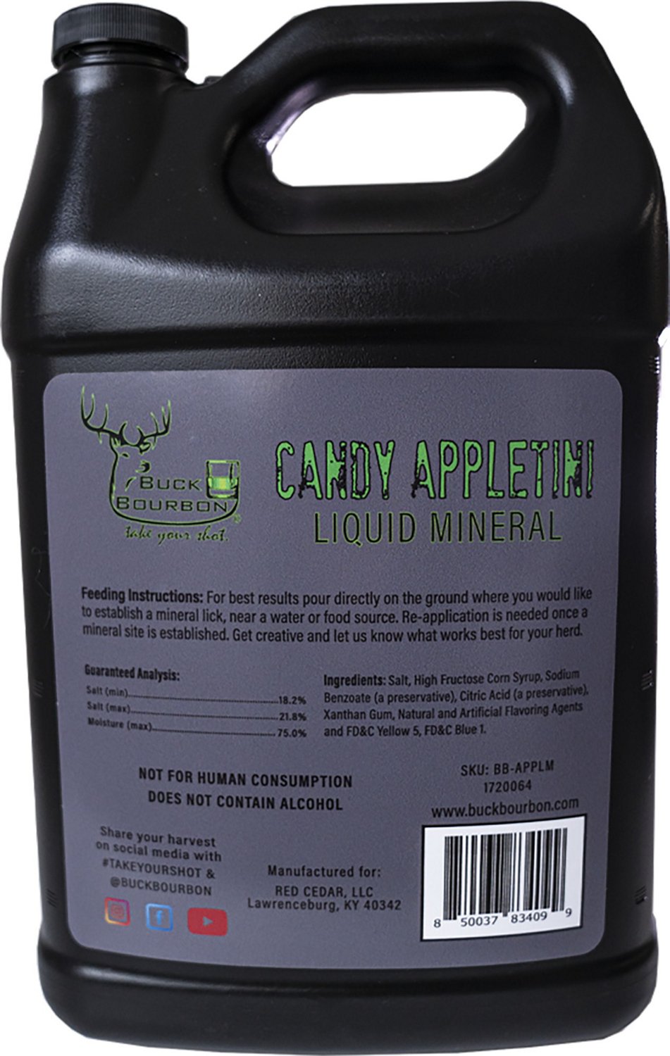 Buck Bourbon 110 Proof Candle Appletini Liquid Deer Mineral                                                                      - view number 3